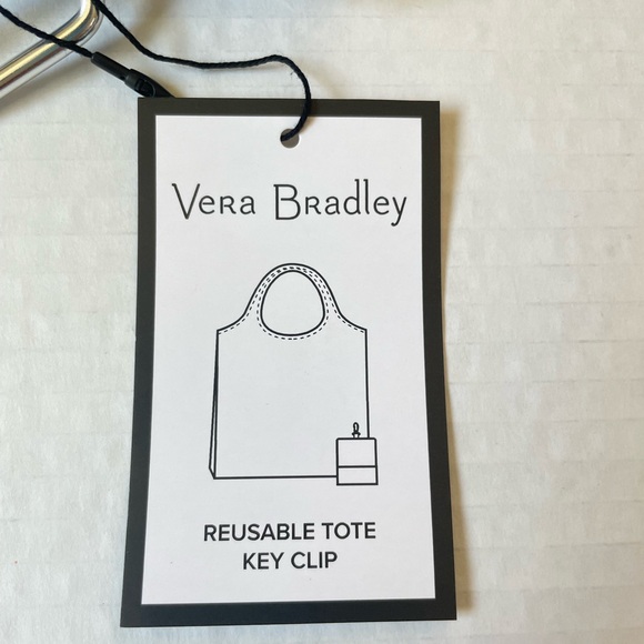 Vera Bradley Kitty Cat Tote Bag Charm  - NWT - Reusable Shopping Bag - Catnip - Picture 4 of 7